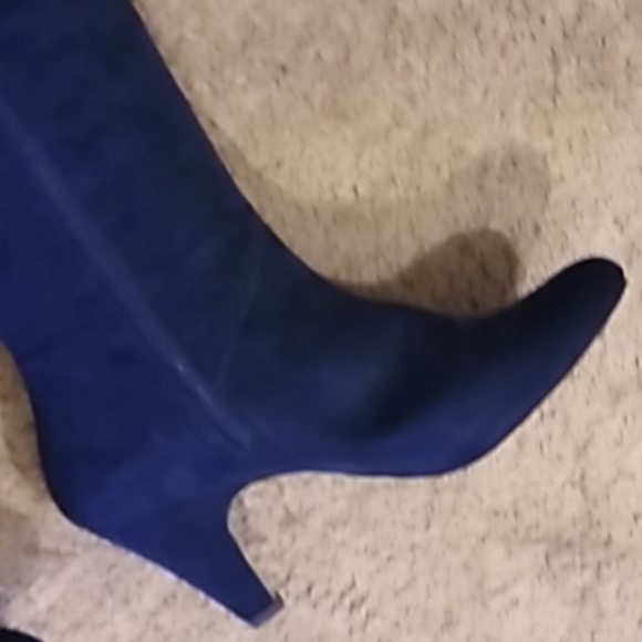 BellaVita Navy Suede wide calf boot 12m - Picture 4 of 6